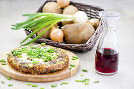 Tortilla de espinacas y judías blancas