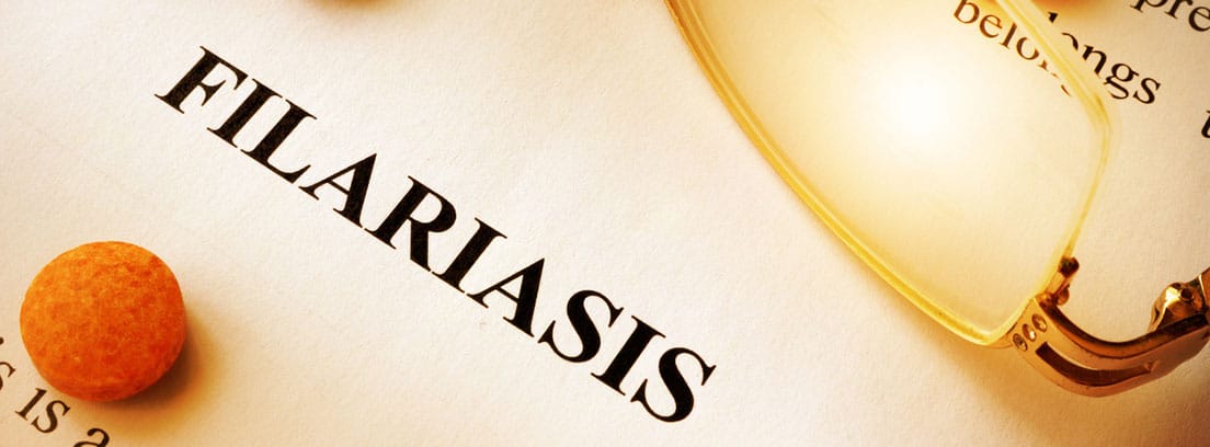 ¿Que es la filariasis?: Página con título la Filariasis y las píldoras