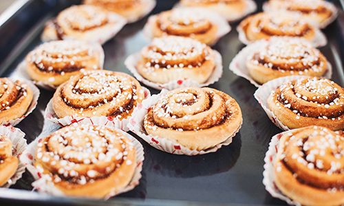 Kanelbullar, dulces típicos de la comida sueca