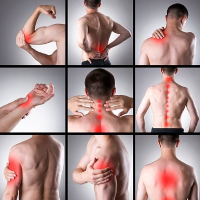 diferentes zonas de dolor muscular