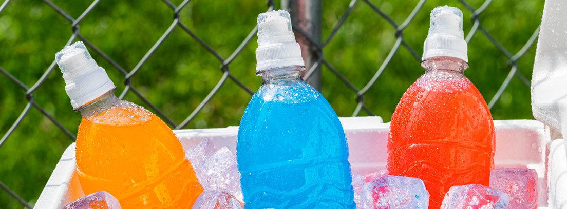 bebidas isotónicas en hielo