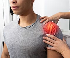 Cómo se produce la luxación de hombro y cómo se trata: joven con dolor en el hombro