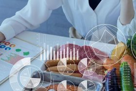 Déficit calórico: concepto de comida, ciencia y nutrición