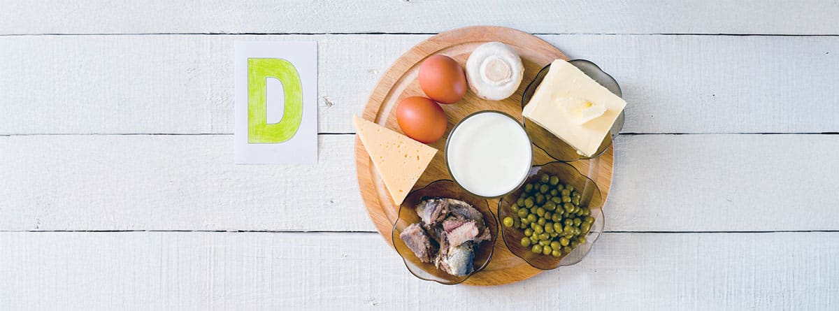 Bodegón alimentos con vitamina D