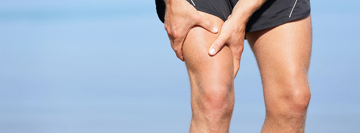 Corredor con dolor de piernas