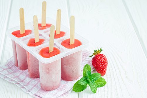 polos caseros de frambuesas helados caseros de fresa