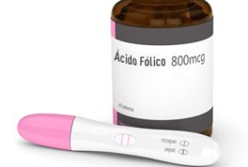 frasco acido folico y test de embarazo
